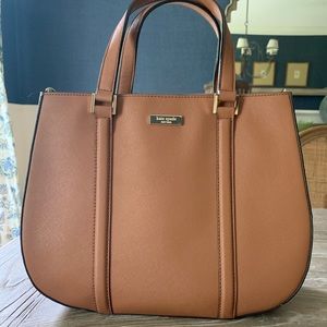 Kate Spade tan crossbody satchel